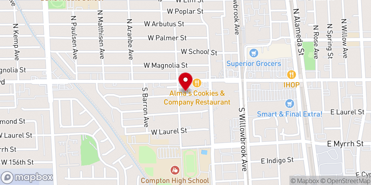 Map showing location of Philadelphia Mb Church Rev George Thomas Pastor