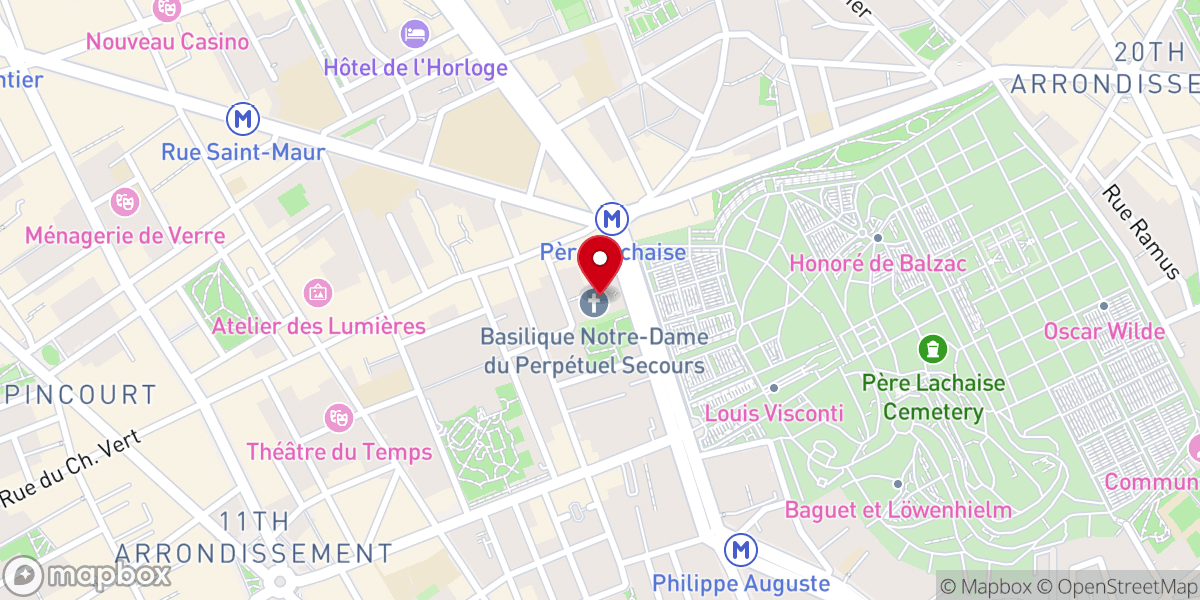 Map showing location of Basilique Notre-Dame-du-Perpétuel-Secours