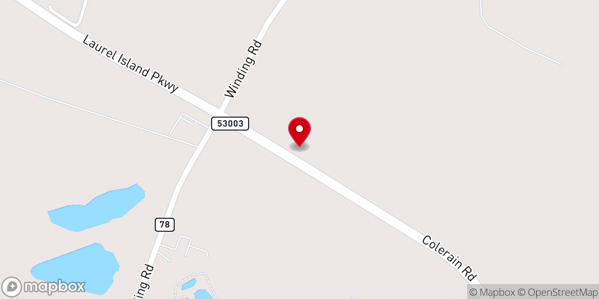 Map showing location of Lakewood Baptist Church