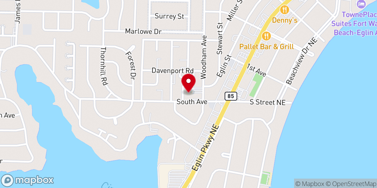 Map showing location of Westminster Presbyterian Church