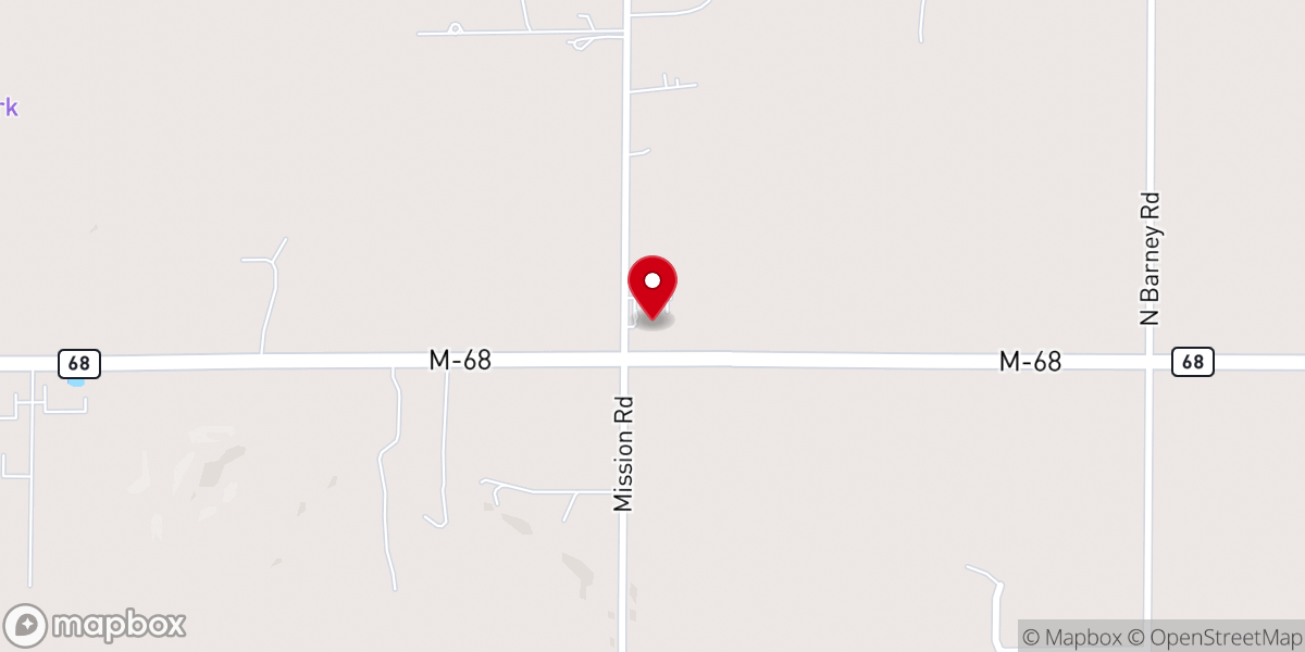 Map showing location of Alanson Church of the Nazarene