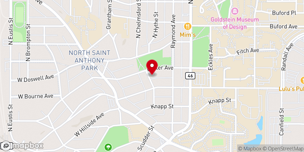 Map showing location of St Matthews Episcopal Church