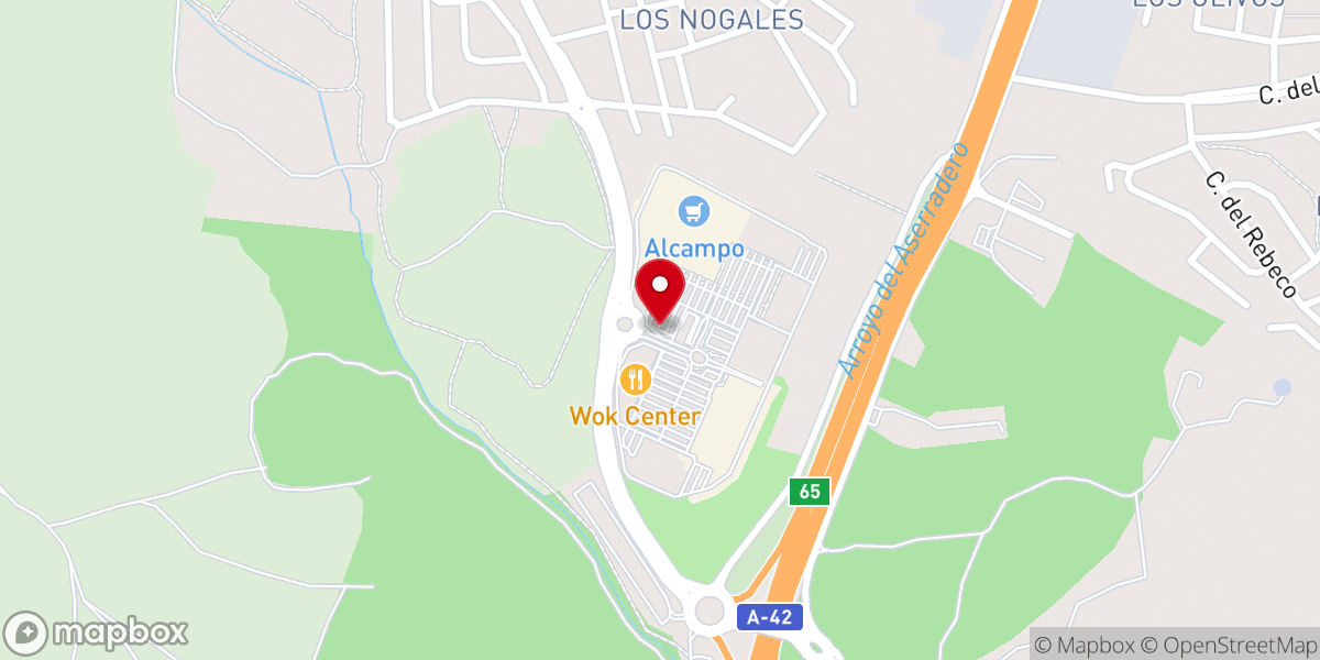 Map showing location of Parque Comercial Abadía