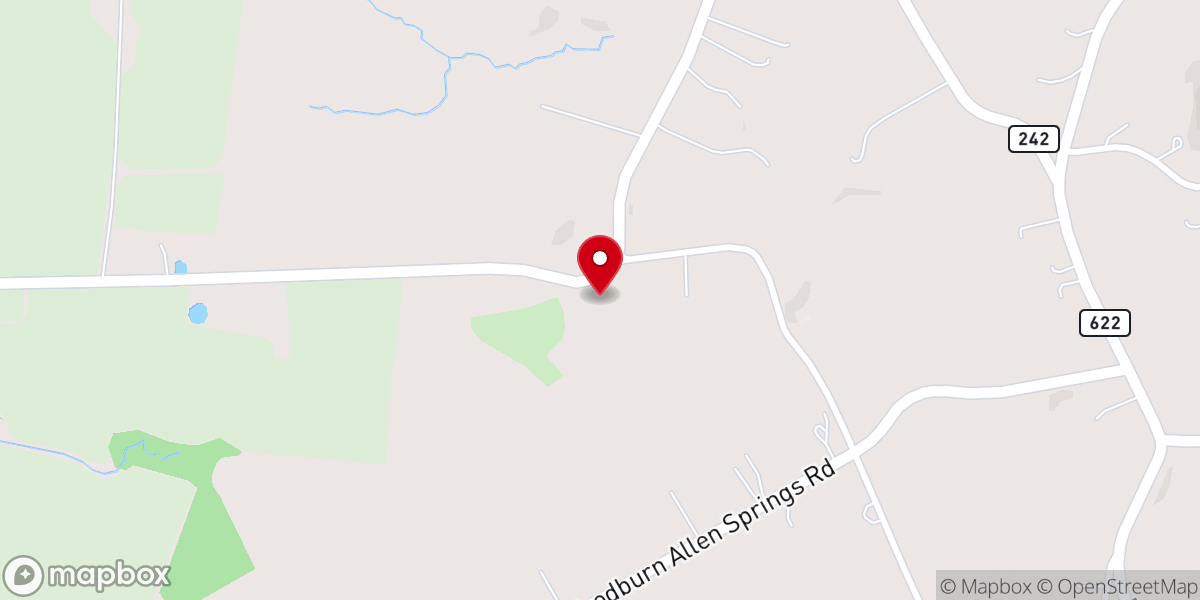 Map showing location of Old Union Missionary Baptist Church