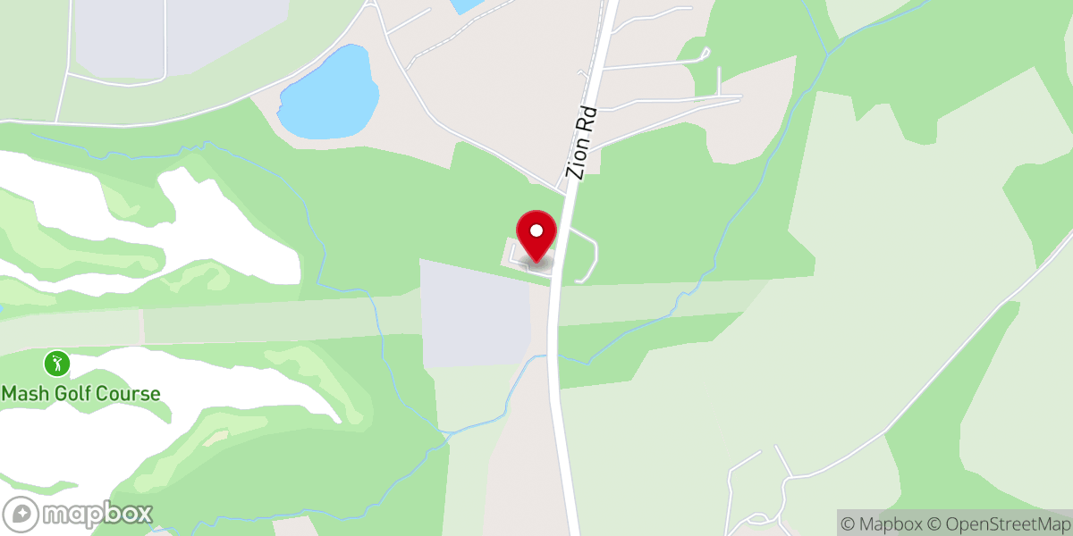 Map showing location of Oak Grove A.M.E. Zion Church