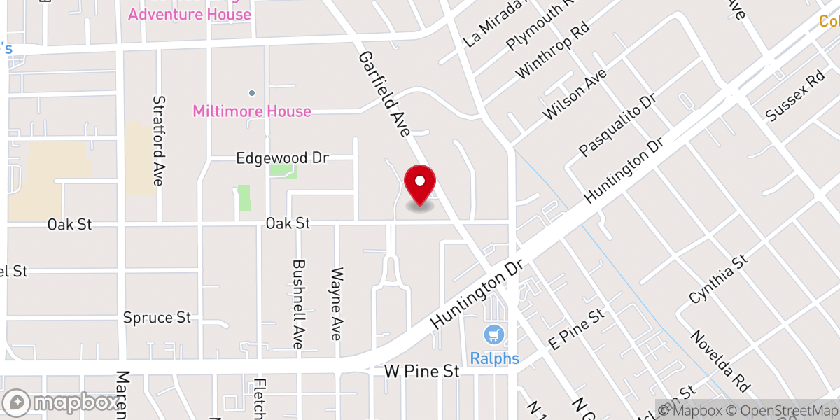 Map showing location of Oneonta Congregational Church