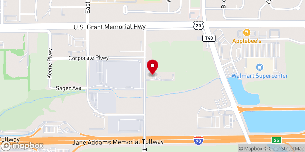 Map showing location of Bible Baptist Church