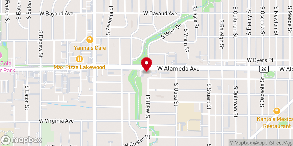 Map showing location of Lily of the Valley Church