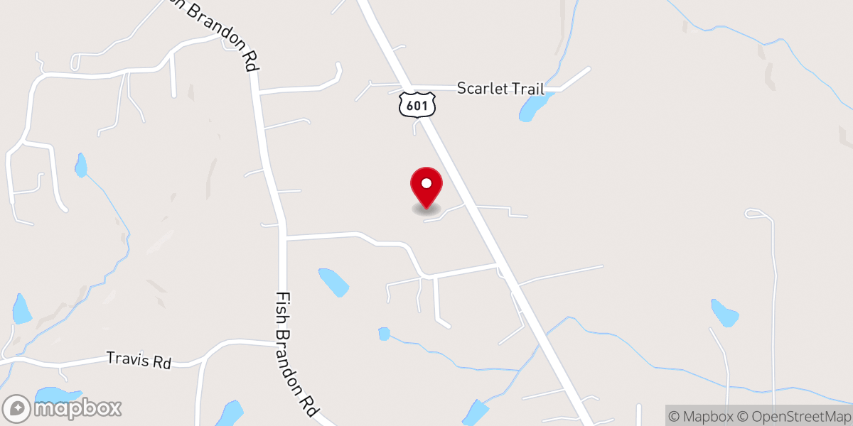 Map showing location of Southside Baptist Church
