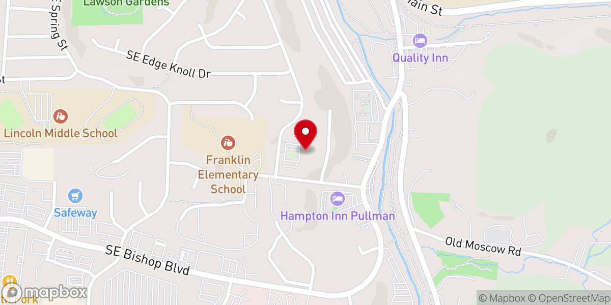 Map showing location of Emmanuel Baptist Church