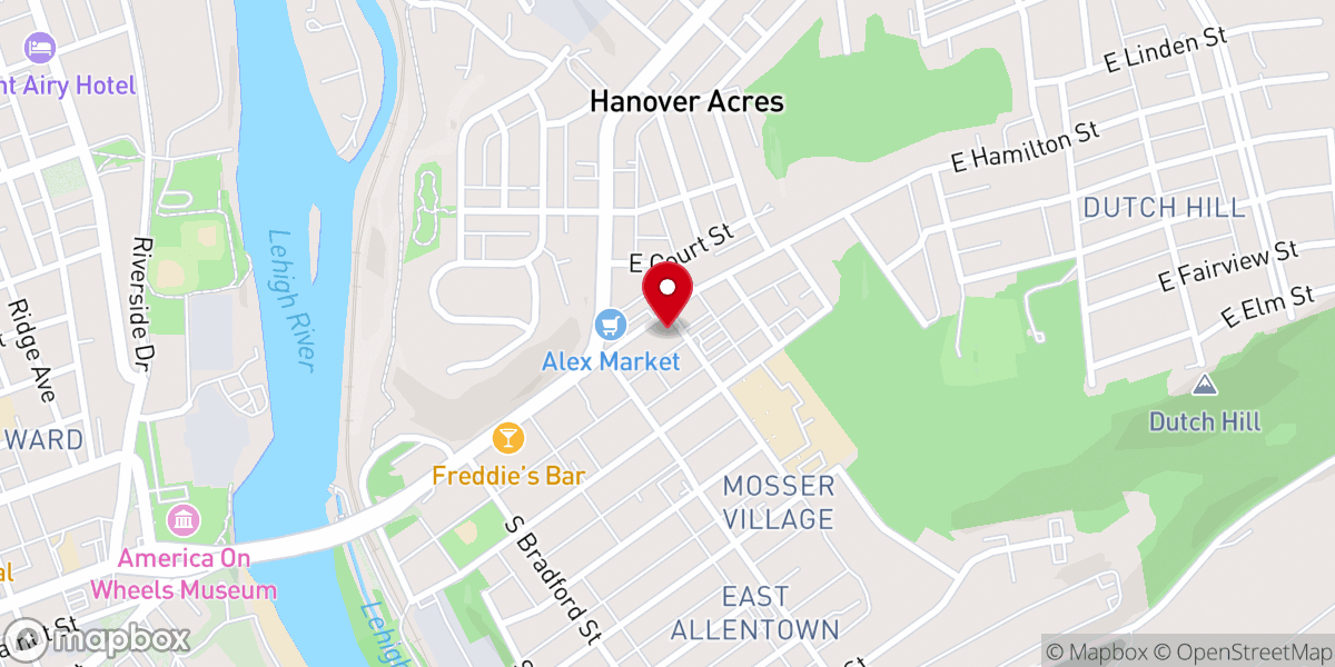 Map showing location of Saint Paul's United Church of Christ