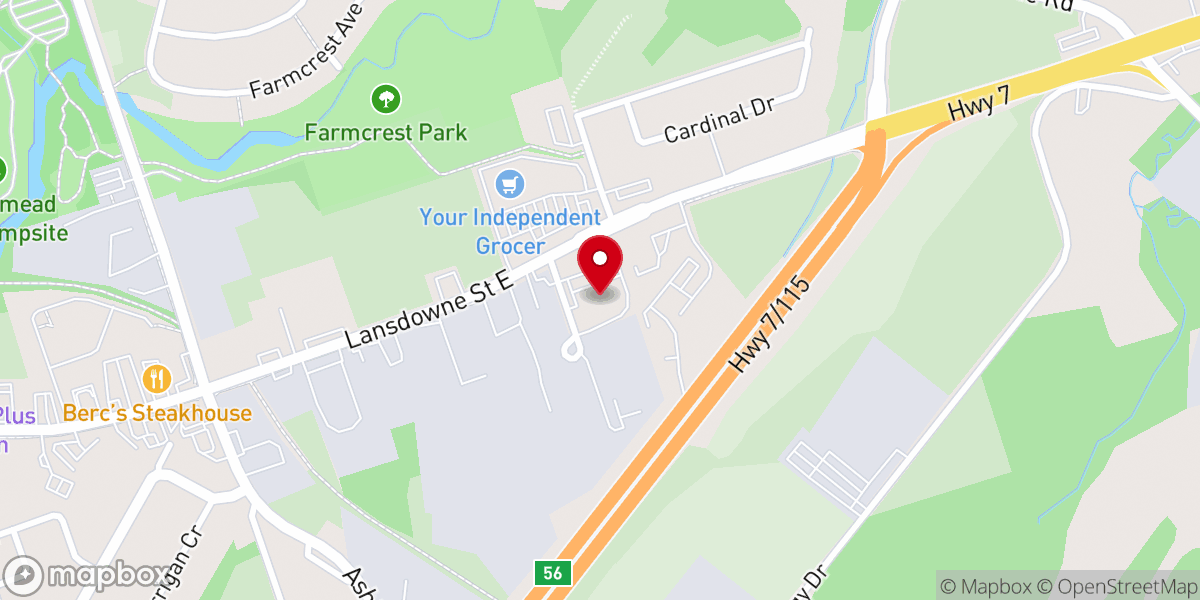 Map showing location of Living Hope Church