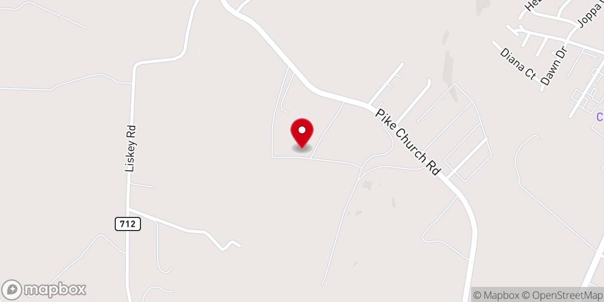 Map showing location of Mt. Pleasant Mennonite Church