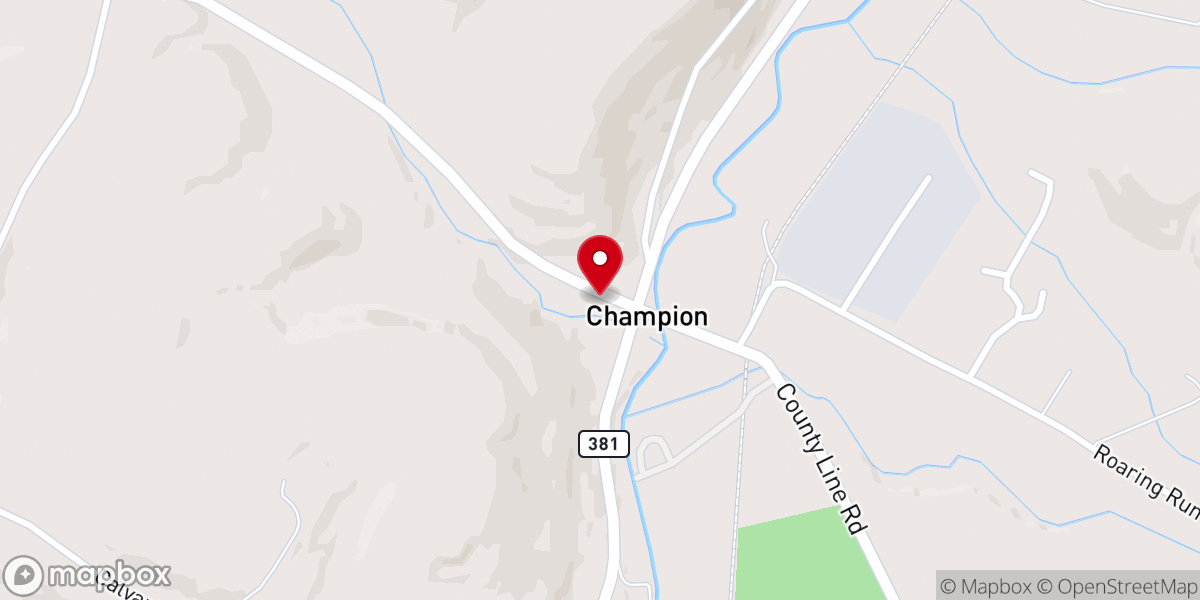 Map showing location of County Line Church Of The Brethren
