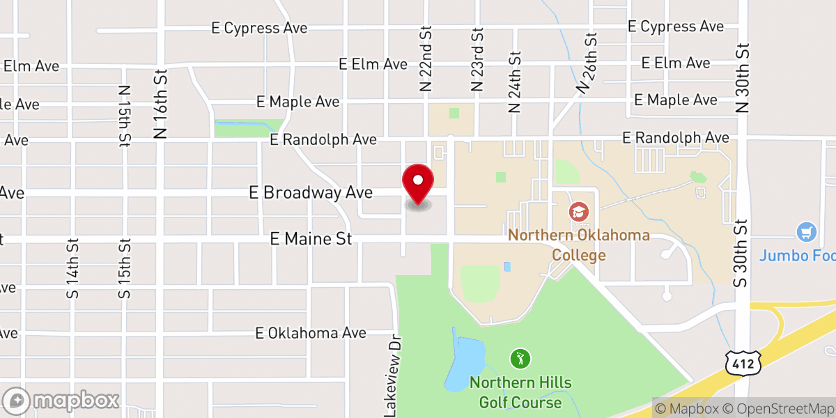 Map showing location of University Place Christian Church