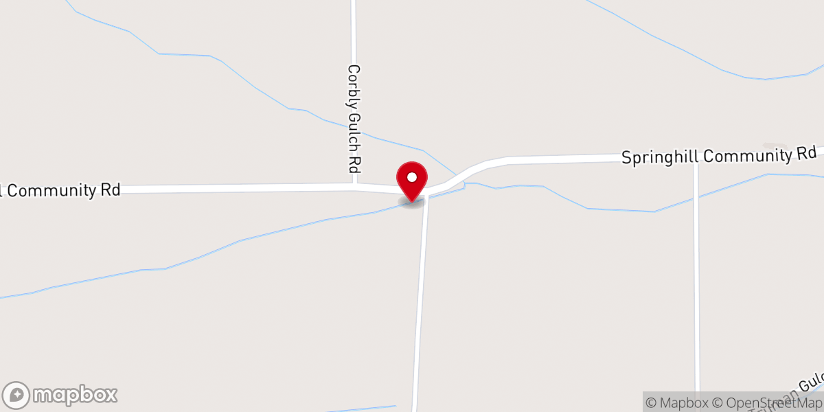 Map showing location of Springhill Presbyterian Church - Legacy Site