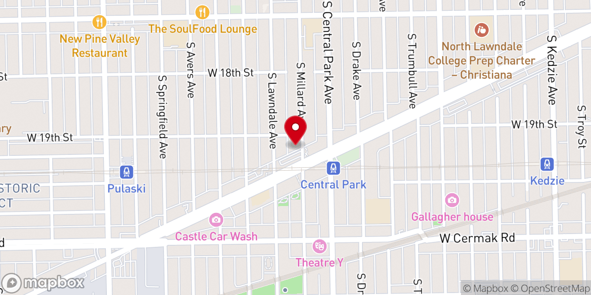 Map showing location of Harmony Community Church