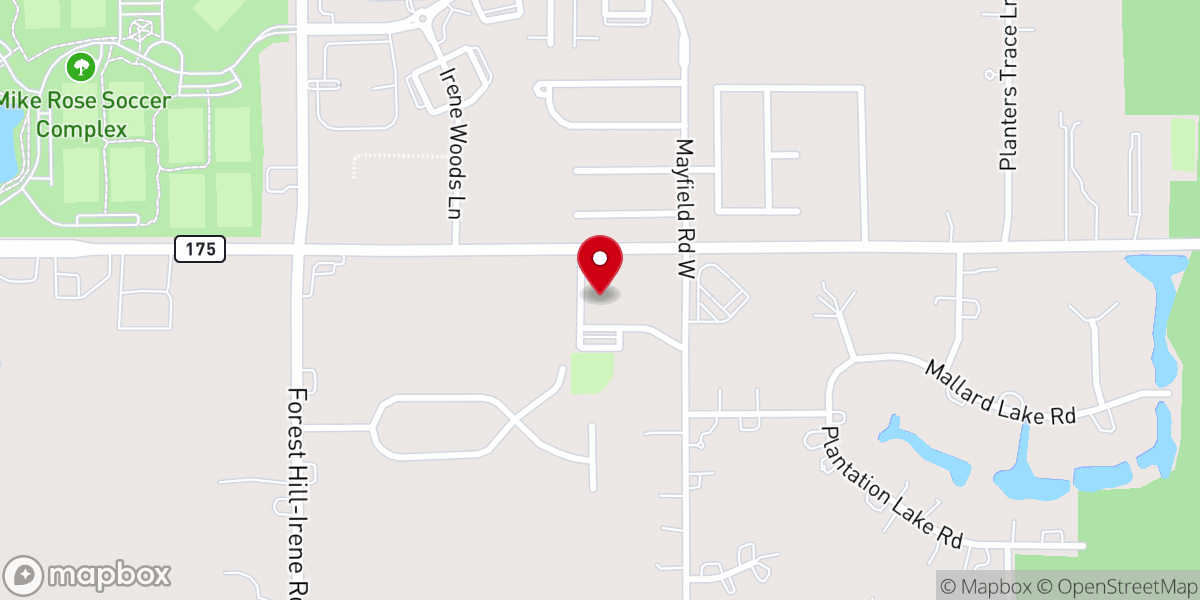 Map showing location of Peace Tree UMC