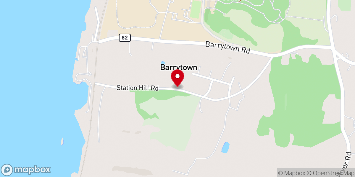 Map showing location of Barrytown