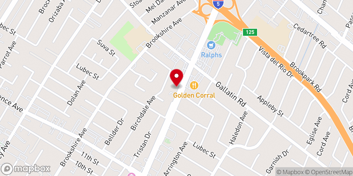 Map showing location of Los Angeles Southern Baptist Association