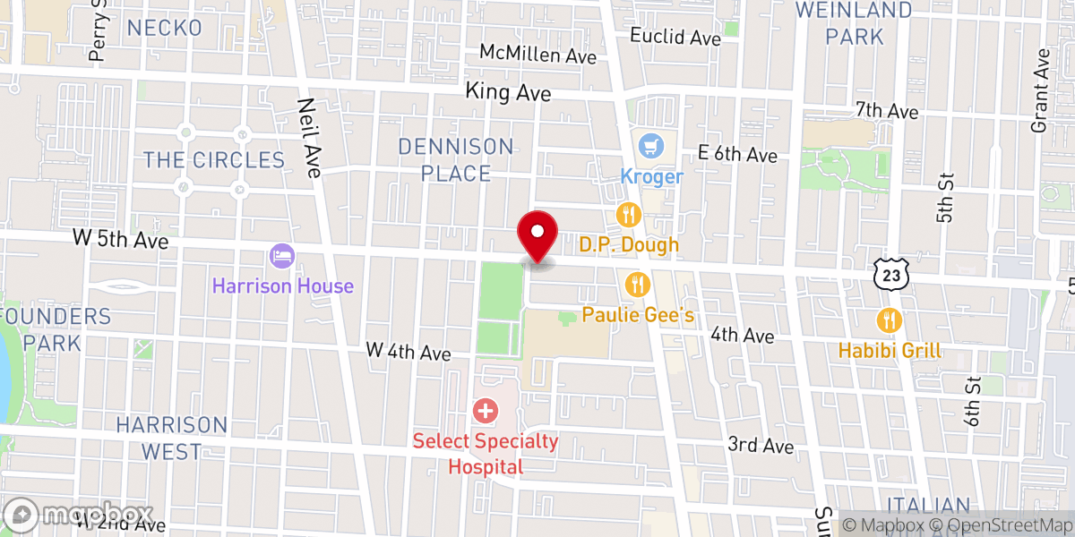 Map showing location of 614 Church