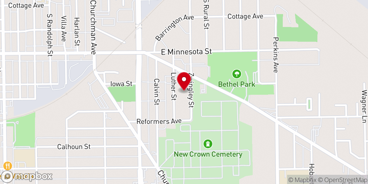 Map showing location of Family Bible Church
