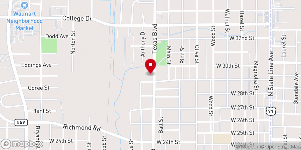 Map showing location of Christ Community Church