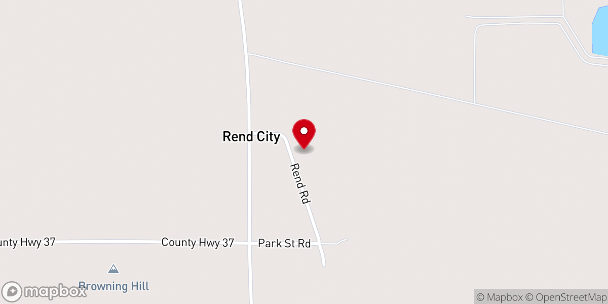 Map showing location of Rend Missionary Bpatist Church