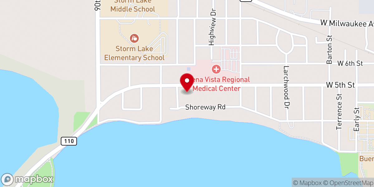Map showing location of Saint Mark's Lutheran Church - Food Pantry