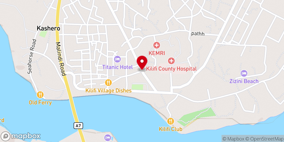 Map showing location of Muyeye Catholic Church