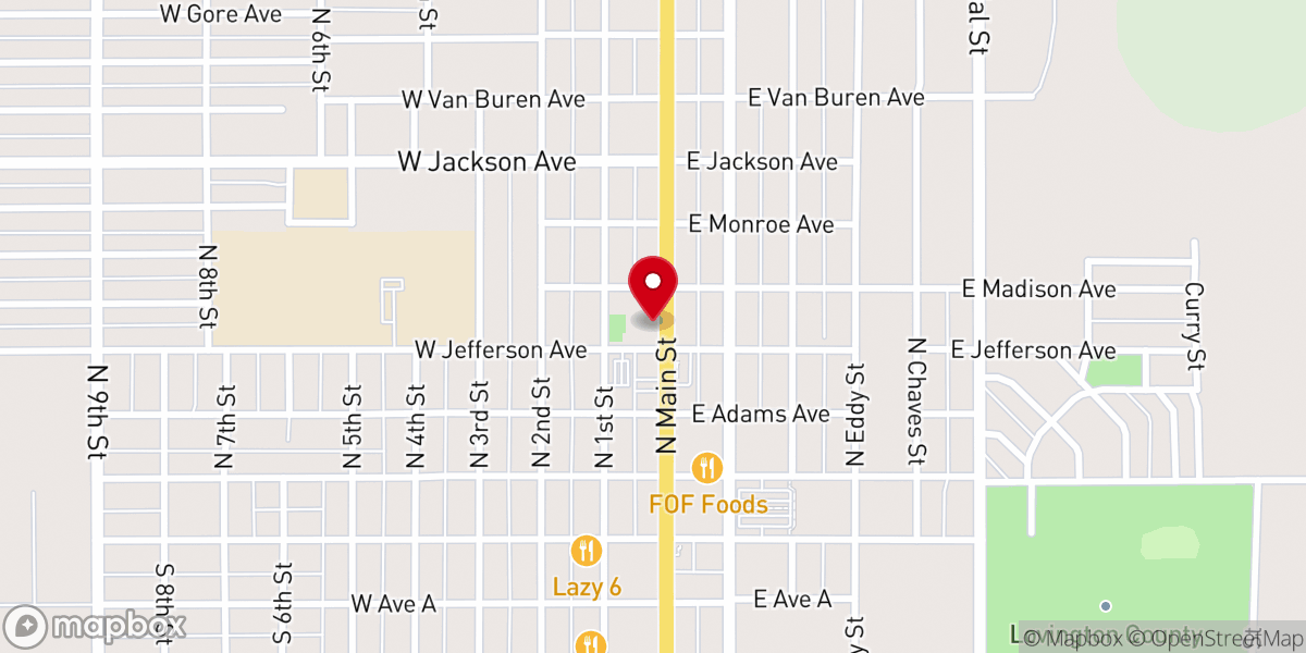 Map showing location of First Methodist Church
