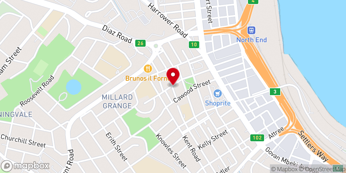 Map showing location of Nederduitse Gereformeerde Kerk - Port Elizabeth (Moedergemeente)