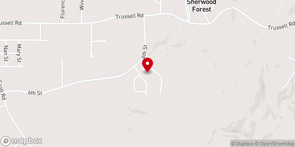 Map showing location of Sixth Street Baptist Church