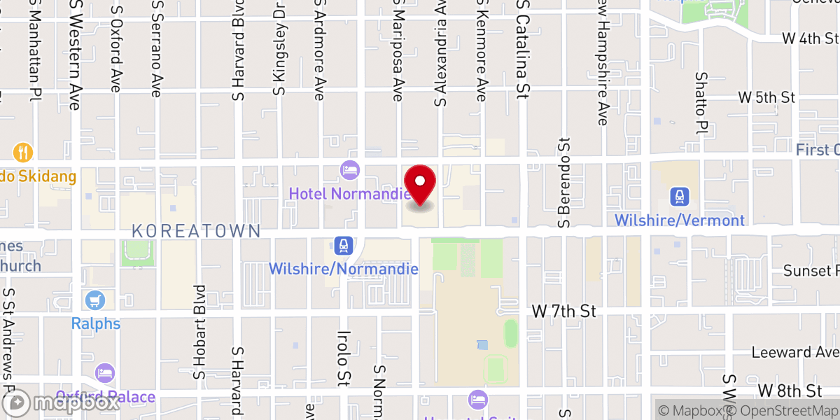 Map showing location of 엘에이 라이프 교회 LA Life Church