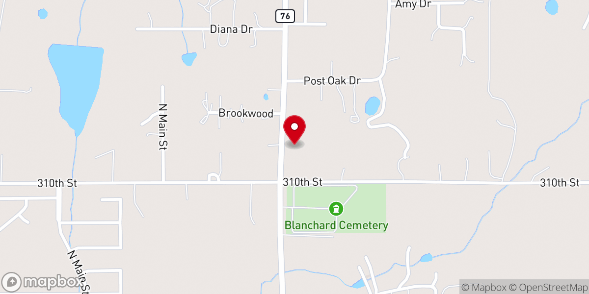 Map showing location of Agape Life Fellowship