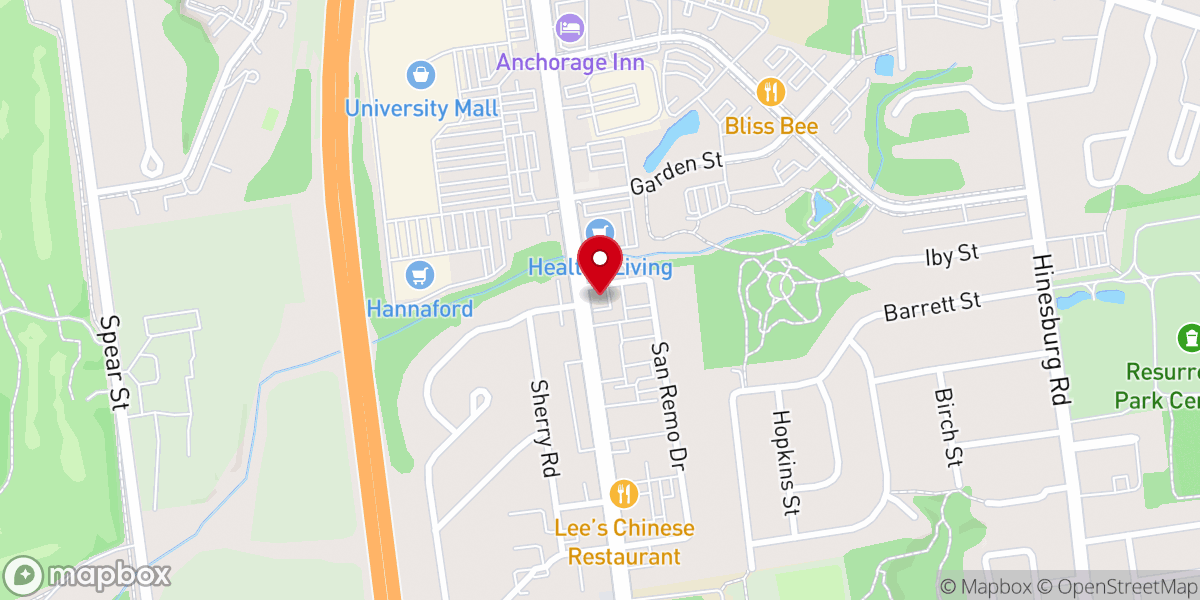 Map showing location of South Burlington Church of Christ