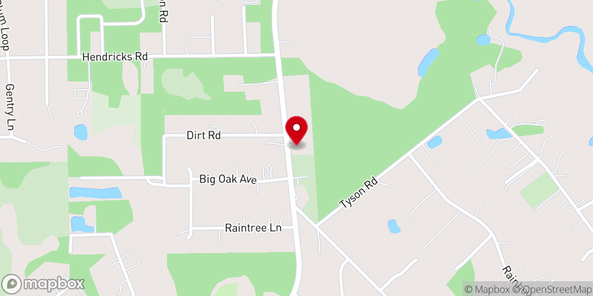 Map showing location of Legacy Baptist Church