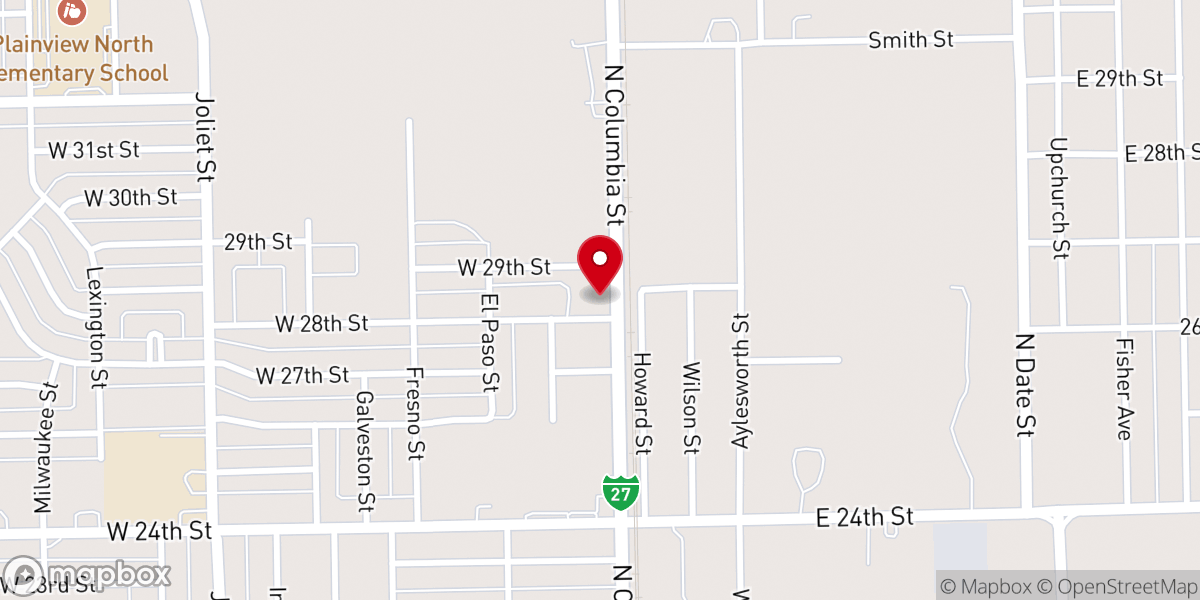 Map showing location of Sacred Heart Church