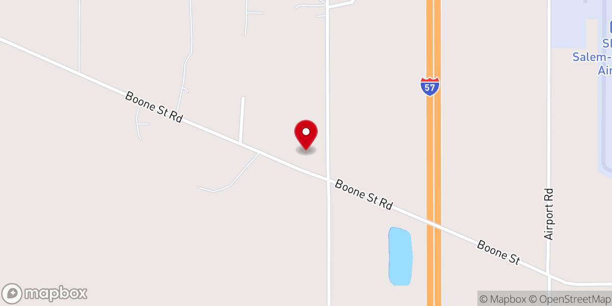 Map showing location of Cornerstone Baptist Church