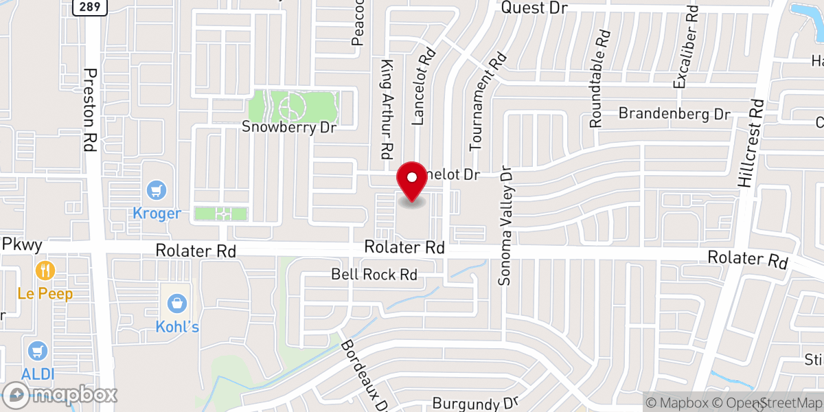 Map showing location of Hope Fellowship Frisco East
