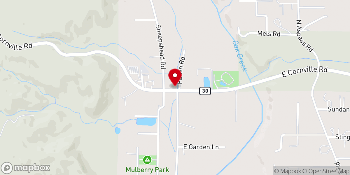 Map showing location of Cornville