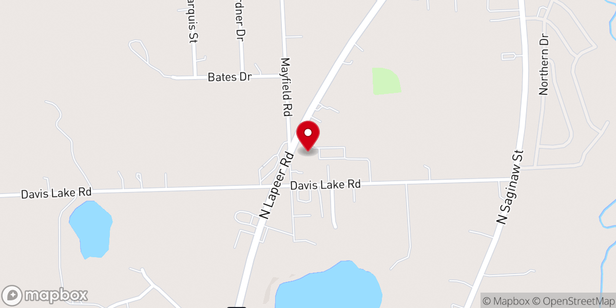 Map showing location of Love INC Of Greater Lapeer