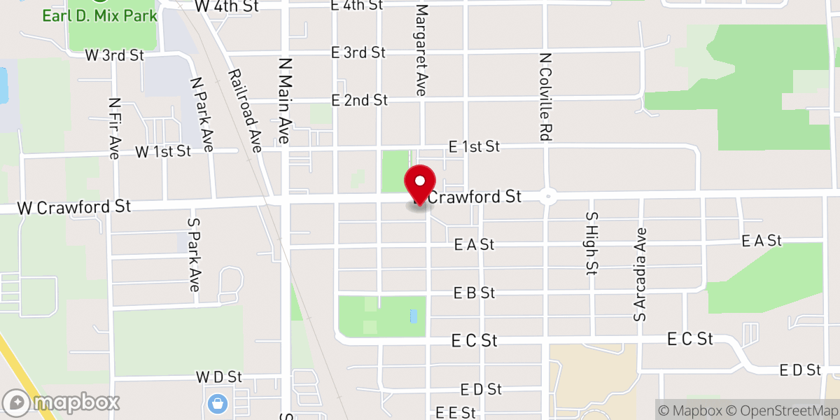 Map showing location of Zion Lutheran Church
