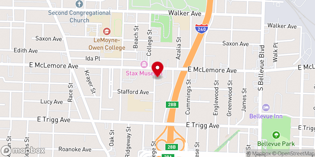 Map showing location of Greater Prospect Missionary Baptist Church