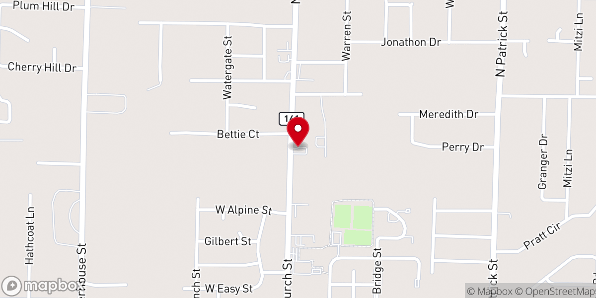 Map showing location of Immanuel Missionary Baptist Church