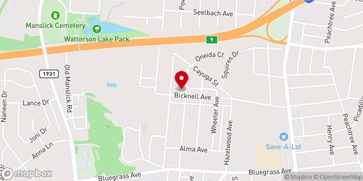 Map showing location of Temple of Faith Baptist Church