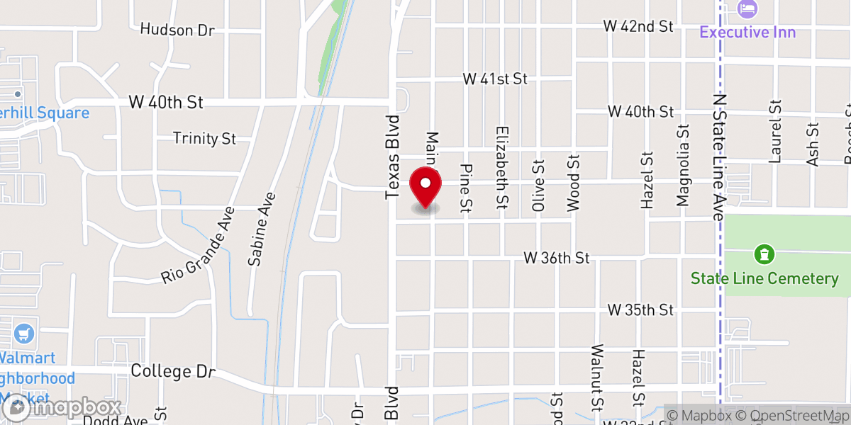 Map showing location of New Beginnings Church