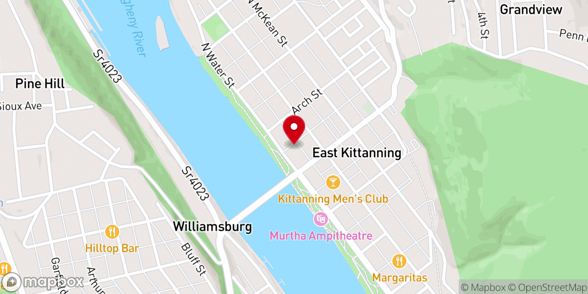 Map showing location of St Paul's Episcopal Church