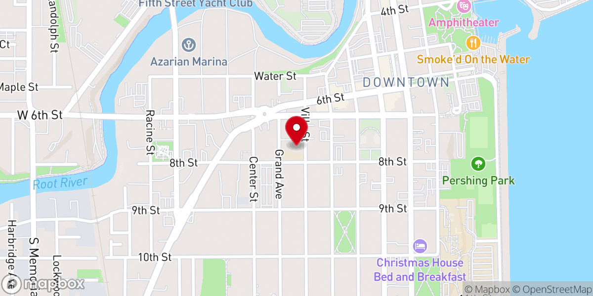 Map showing location of First Evangelical Center