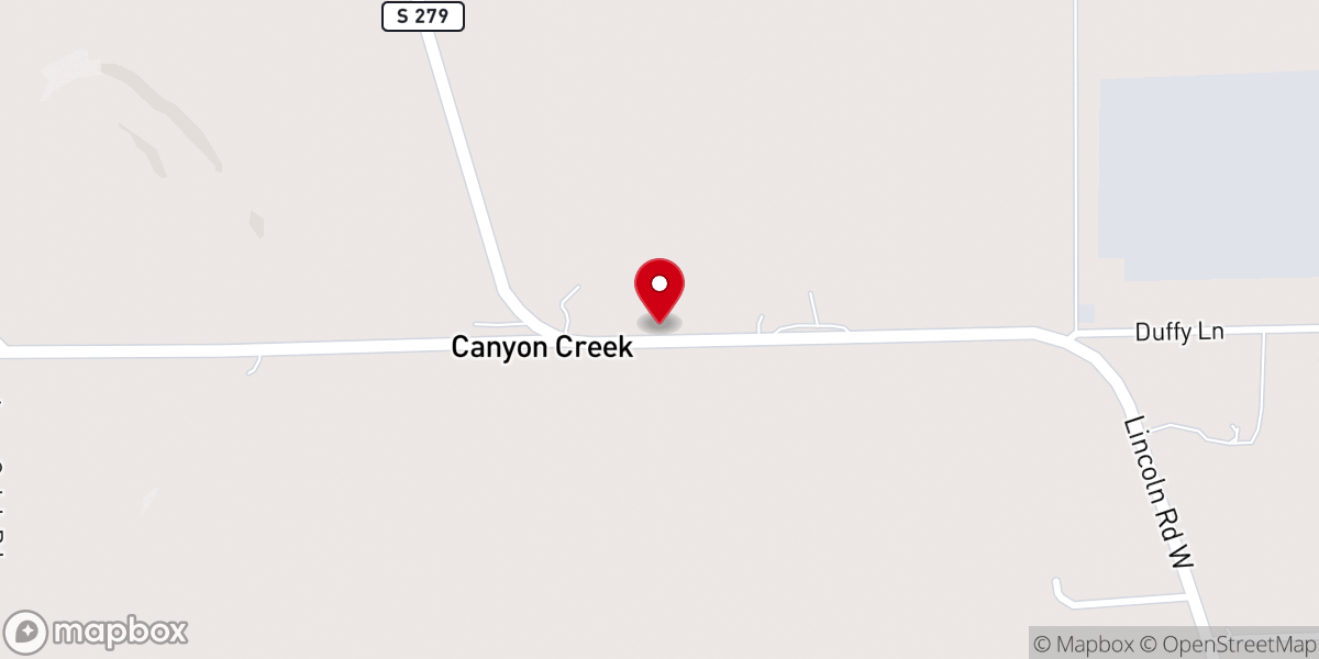 Map showing location of Canyon Creek